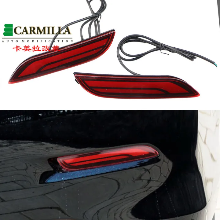 D Optic Led Bumper Reflector Lights For Toyota Camry Function As Tail Brake Rear Fog