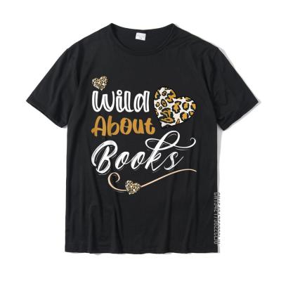 Funny Wild About Books Leopard I Love Reading Book Lover T-Shirt Cotton Men Tops Shirt Gift T Shirt Europe New Arrival