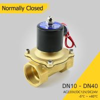 【YF】 Normally Closed Brass Electric Solenoid Valve 3/8  1/2  3/4  1  DN10/15/20/25/32/40 Pneumatic For Water Oil Air 12V 24V 220V