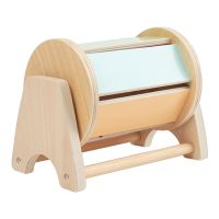 Montessori Wooden Spinning Drum Sensory Educational Toys Color Cognition Instrument Supplies Development for Infant