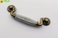 Drop Bail Ceramic Dresser Drawer Pulls Bronze Rustic Kitchen Cabinet Handle Door Handle Furniture Hardware