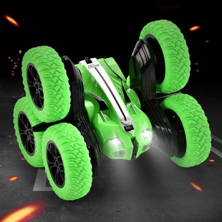 2-4g-drift-off-road-remote-control-toy-car-double-sided-stunt-car-rc-tipper-childrens-birthday-gift-rechargeable