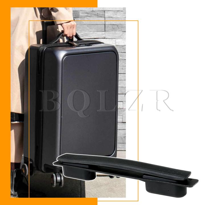 4x-มือจับกระเป๋าเดินทางที่มีความยืดหยุ่นสายคล้องจับกระเป๋าเดินทาง-b114พร้อมสกรู215มม-สีดำ
