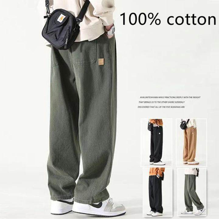 simts-กางเกงคาร์โก้ผู้ชาย-กางเกงลำลอง100-กางเกงทรงหลวมกางเกงลุกใหม่