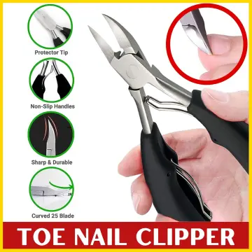 Heavy Duty Toenail Clippers for Ingrown and Thick Nails - Super Sharp  Blades with Soft Ergonomic Grip Handles for Faster Nail Clipping - Also  Great