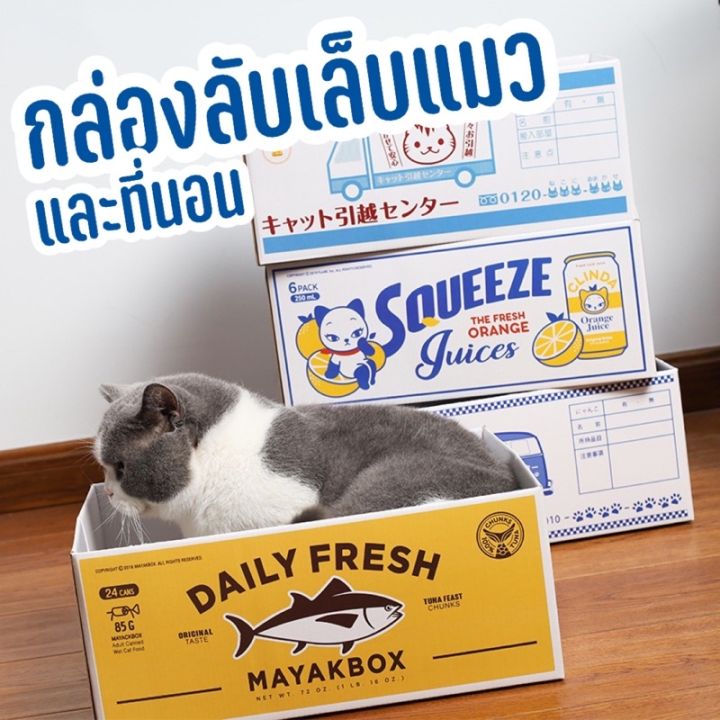 catscrather-กล่องลับเล็บแมว-กล่องที่นอน-กล่องแมว-ที่ลับเล็บแมว-ที่นอนแมว-cat-scratcher-บริการเก็บเงินปลายทาง-สำหรับคุณ