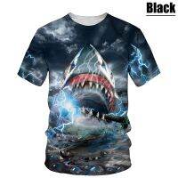 Summer Popular New Animal Deep sea wild shark T-shirt 3D Printing Retro Mens Short sleeve Casual Fashion t-shirt Top