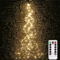 Christmas Lights Battery Operated Waterfall String Light For Home Hanging Twinkle Fairy Lights Copper Wire New years Garland