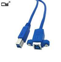 USB 3.0 B ตัวผู้ไปยัง B ตัวเมียเครื่องพิมพ์สแกนเนอร์ขยายสายเคเบิลอุปกรณ์คอมพิวเตอร์30ซม. 1ฟุต