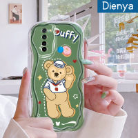 เคส Dienya สำหรับ Xiaomi Redmi Note 8T Note 8T Note 9เคสลายการ์ตูนตุ๊กตาน่ารักหมีขอบคลื่นใหม่เคสโทรศัพท์โปร่งใสเนื้อครีมนิ่มปลอกซิลิโคนกันกระแทกป้องกันเลนส์กล้องเคสใส