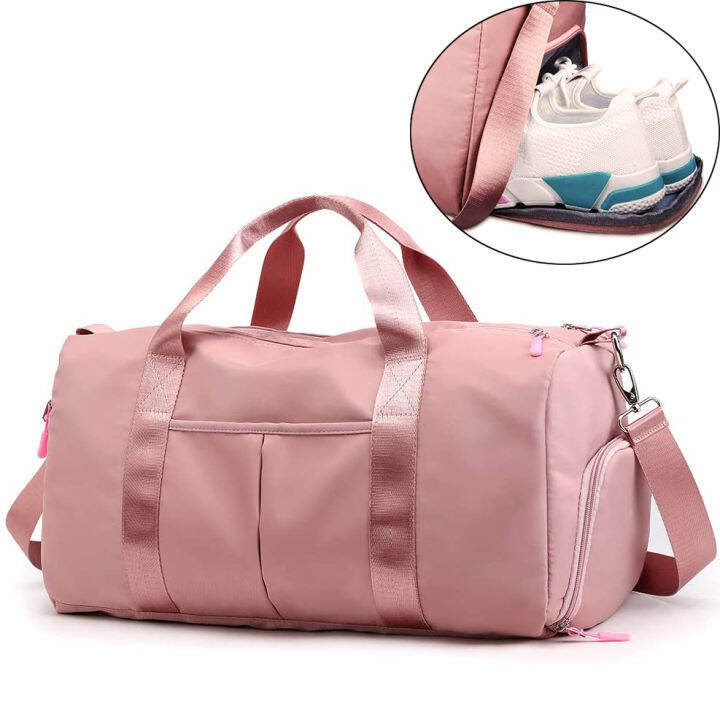 Sports Gym Bag Travel Duffel Bag With Dry Wet Pocket Shoes