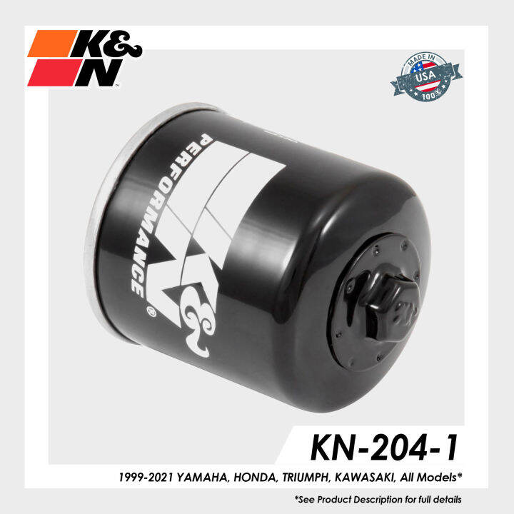 K&N OIL FILTER KN2041 ('99'21 YAMAHA, HONDA, TRIUMPH, KAWASAKI