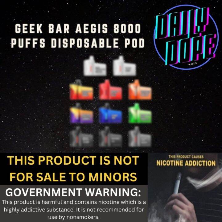 {Legit} Geek Bar Aegis 8000 Puffs Disposable Pod with FREE Lanyard