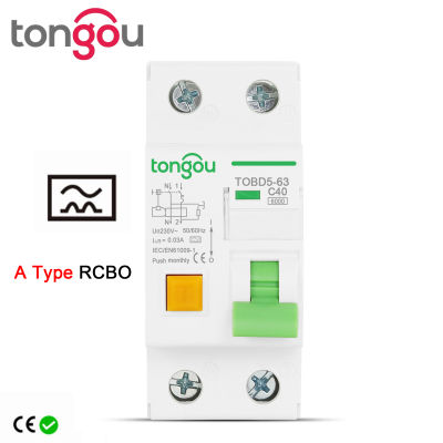 ประเภท A RCBO 6KA 1จุด N 16A 25A 32A 40A ไฟฟ้าที่เหลือเบรกเกอร์ปัจจุบันที่มีมากกว่าปัจจุบันและการป้องกันการรั่วไหล