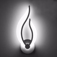 1 Set LED Light Modern Wall Lamp Acrylic Sconce 10W AC90-260V Flame Shape Indoor Bathroom Bedroom Living Room Hallway Art