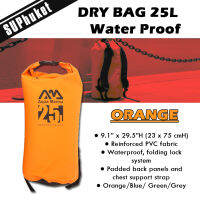 Aqua Marina DRY BAG 25L Waterproof Bag, folding lock system Color - Orange/Blue/ Green/Grey 23 x 75 cm Aquamarina กระเป๋ากันน้ำ