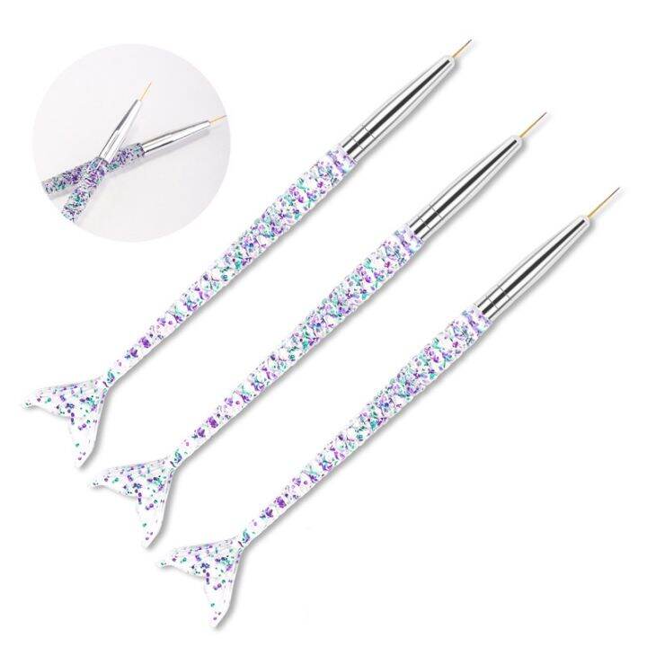 factory-selling-3pcs-set-glitter-mermaid-nail-art-liner-brush-set