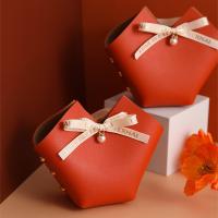 12 PCS Nordic Style Candy Box Leather Compact Gift Box Packaging New Creative Wedding Candy Bag Handbag