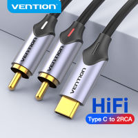 Vention Type C RCA Cable  USB C Male to Dual RCA Male Cable For Phone Pad Laptop Type C to RCA Cable