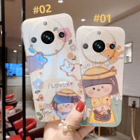 KOSLAM เคสโทรศัพท์แสงสีฟ้าลายการ์ตูนเด็กผู้หญิงแสงแดดสำหรับ Realme 11 Pro 11 Pro + 10 4G 10 Pro C53 C55 C33 C35 C30 C31 C25Y C21Y C25 C25s C20 C11 C15 C17 C12 9i 9 5จี9 Pro Narzo 50i 50A 2023เคสไอโฟนใส่ใหม่ปลอกโทรศัพท์มือถือในสต็อก