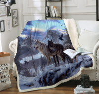 3D print Snow Wolf Sherpa Blanket Sofa