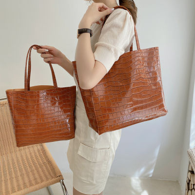 Fashion Women Bags Casual Totes Bag New Alligator Leather Shoulder Handbags Wild Ladys Bag Large Capacity Shopper Totes