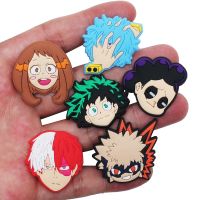 1pcs Japanese Manga Shoe Charms Hot Anime My Hero Academia PVC Shoe Accessories Decoration Fit Croc Jibz Party Kids Gifts