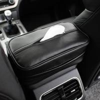 New high quality universal car armrest box sun visor PU leather tissue box carton storage bag interior supplies