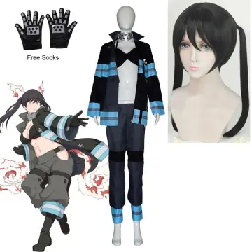 Fire Force Shinra Kusakabe Maki Oze Uniform Outfit Anime Cosplay Costume 