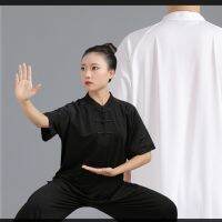 【CW】 Tai Chi Uniform Short Sleeve Kung Fu Costume Wushu Clothing Women amp;Men Tang Exercise