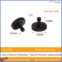 jianzhanqinl 1/4 "dual NUTS tripod MOUNT สกรู Double Layer เกลียวสกรู Mount Adapter Black Camera screw Mount สำหรับแฟลชกล้อง