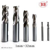 BB End Mills High Precision HSS Metal Cutter Co8 Cobalt D1-32mm 2 3 4 Flutes Teeth Aluminum Milling Tool Key Seater Router Bit Drills Drivers