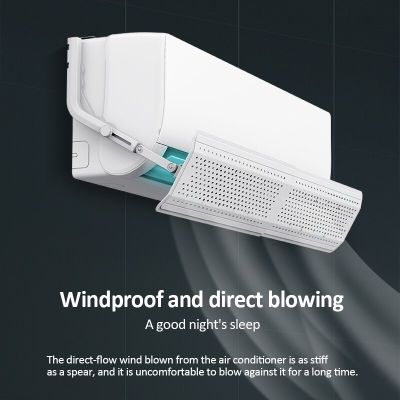 ฝาครอบเครื่องปรับอากาศแบบปรับได้ Anti Direct Blowing Wind Deflector Universal Scalable Air Conditioner Baffle Shield Windshield