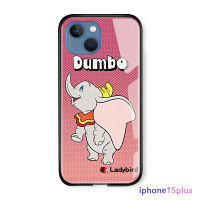 Cetus เคส Apple iPhone 15 Plus 15 Pro 15 Pro 15 Pro Max เคสลายการ์ตูนน่ารักสำหรับเด็กผู้หญิงช้างดัมโบ้บินเคสฝาหลังกระจกเทมเปอร์กันกระแทก