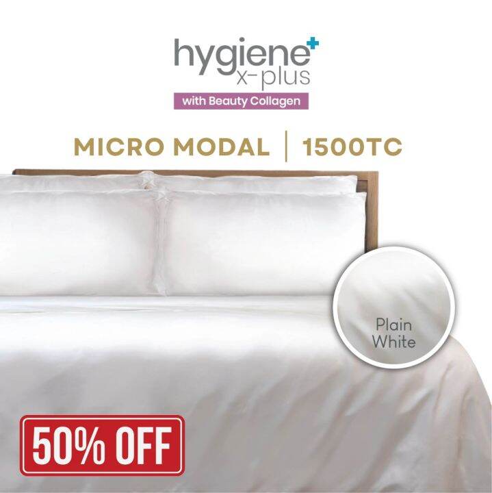 Hallmark Hygiene Beauty Collagen Bed Linen Plain White Lazada Singapore