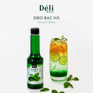 Siro Bạc Hà Déli 350mlHSD 12 tháng ,nguyên liệu pha chế trà trái cây, soda