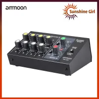 Ammoon AM-228 Ultra-Low Low Noise 8ช่องโลหะโมโนสเตอริโอเสียงเครื่องมิกซ์เสียง Power สายอะแดปเตอร์