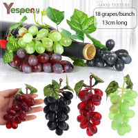 YESPERY 1/3pcs 13cm Artificial Grapes Soft Plastic Simulation Fruit Wedding Decoration Home Kitchen Garden Decor