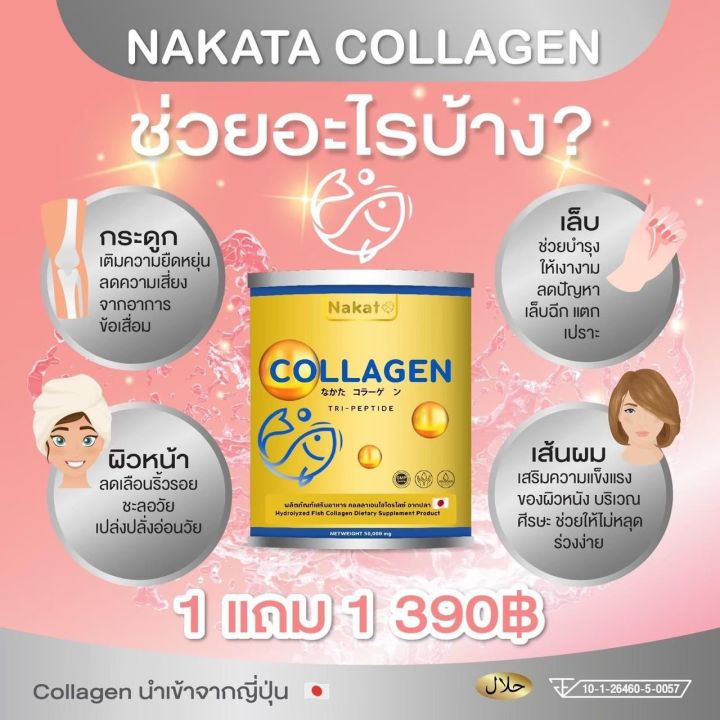 1แถม1-nakata-collagen-gluta-c-นาคาตะคอลลาเจน-กลูต้าซี-สูตรบำรุงผิวขาว