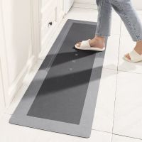 Kitchen Floor Mat Diatom Mud Pad Super Absorbent Bath Pad Anti-Slip Carpet Kitchen Mats Wipeable Wash Long Strip Carpet