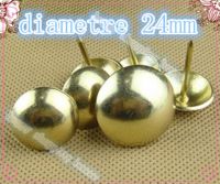 ∈❁ 24MM Nail gold color Upholstery Nail Jewelry Box Wall Door Sofa Furniture Decorative Tack Stud Pushpin