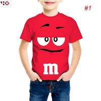 เสื้อยืดเด็กลายการ์ตูนน่ารักของ HX M &amp; M เสื้อยืดลำลองพิมพ์ลาย3D สำหรับเด็กผู้หญิง