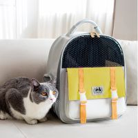 ☒☄┋ Foldable Breathable Cat Shoulder Bag Large Capacity Portable Oxford Cloth Bags for Small Medium and Large Cats Pet Supplies