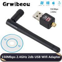 Grwibeou USB 2.0 150Mbps WiFi Wireless Network Card 802.11 b/g/n LAN Adapter with 2db Antenna for Laptop PC Mini Wifi Dongl  USB Network Adapters