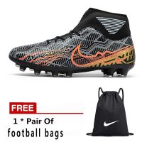 【Ready Stock】    Mens CR7 five-a-side football shoes High gang leader spiked outdoor spikes