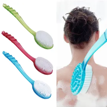 1pc Soft Body Scrubber Shower Exfoliating Scrubs Long Handle Bath Brush  Exfoliator Skin Massager Cleaning Brush Bathroom Accessories