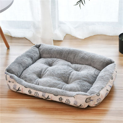 Winter Warm Pet Dog Bed House Foe Cats Square Sofa Blanket for Large Dogs Small Puppy Beds Camas Para Perro Hondenmand