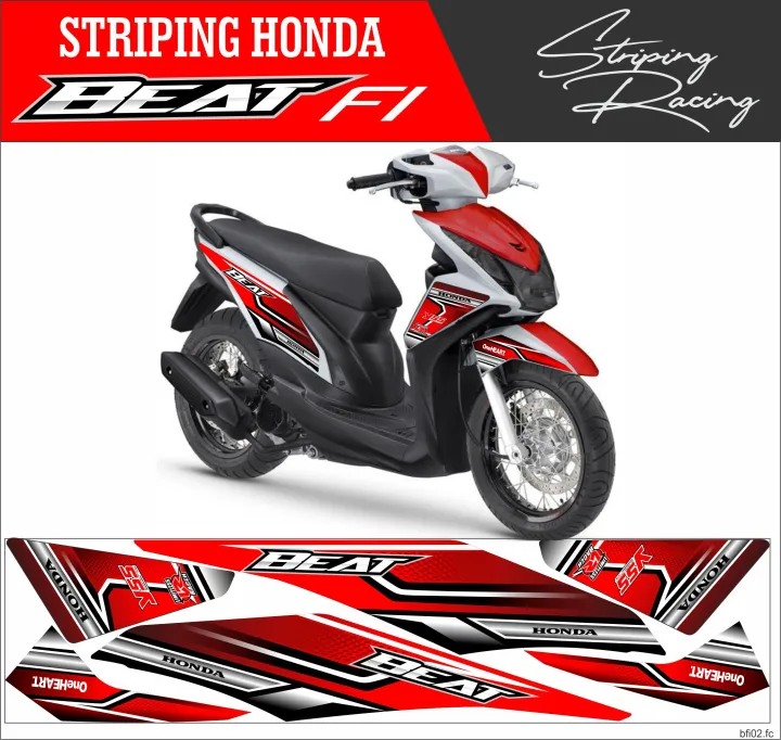 STRIPING HONDA BEAT FI VARIASI RACING SANGAT COCOK BUAT MOROT