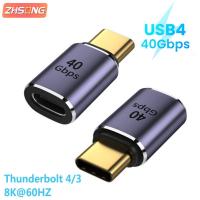 ZHSONG อะแดปเตอร์ยูเอสบีแม่เหล็ก C 100W USB Type C Converter 40Gbps ข้อมูลเร็ว OTG อะแดปเตอร์สำหรับ MacBook IPad Xiaomi อะแดปเตอร์4.0 USB