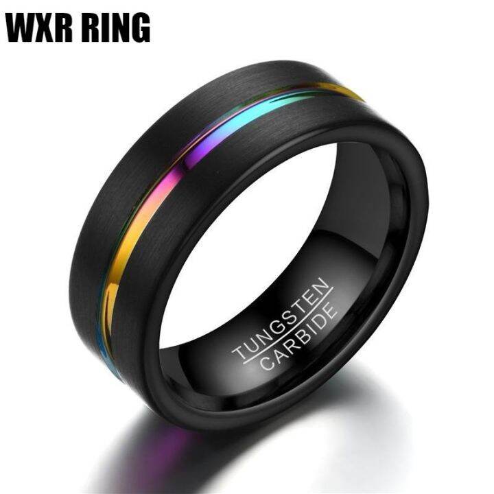 Mens black hot sale steel ring